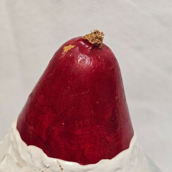 Hand Painted Whimsical Folk Art Christmas Santa Face Gourd Red 8” Tall x 7” Wide - Picture 6 of 13